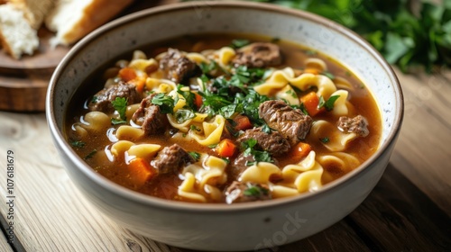 Noodles and Meat Soup