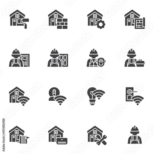 Handyman Service vector icons set