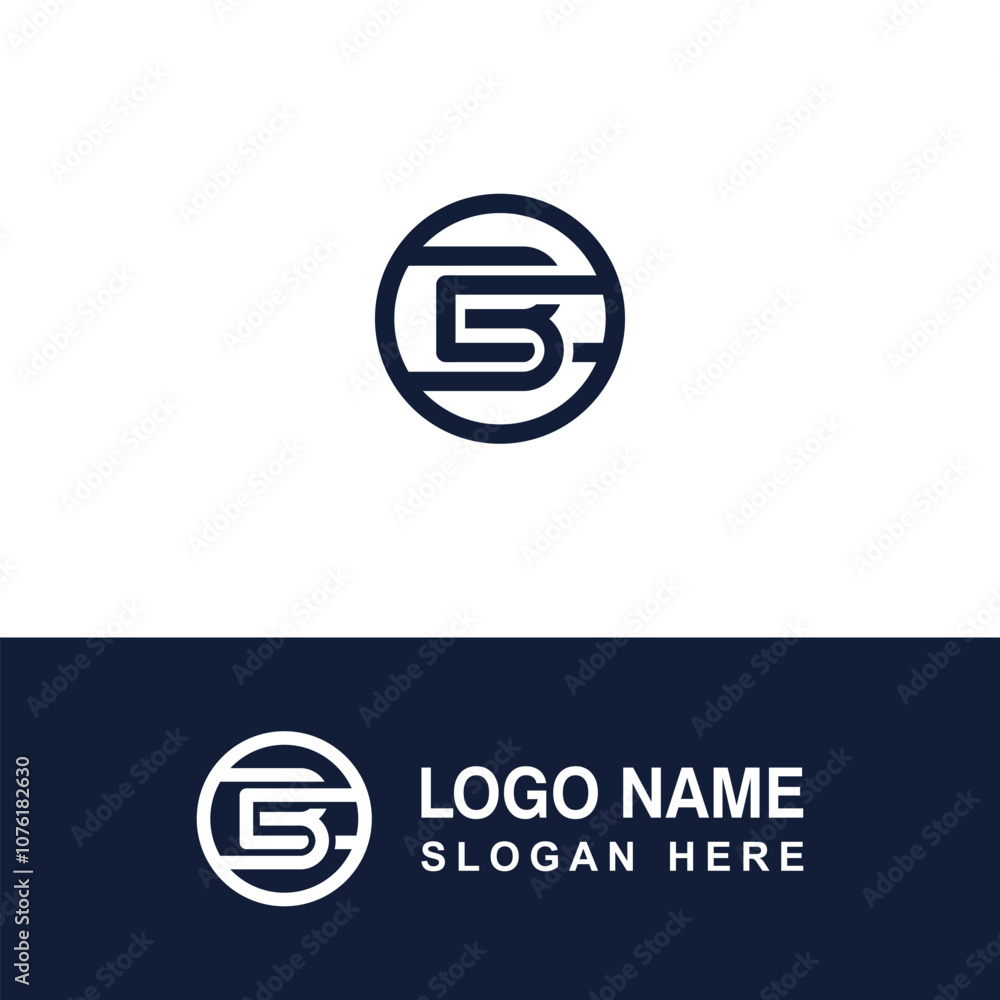 BC logo with circle concept. BC logo with circle concept.