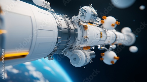 Wallpaper Mural Futuristic Space Elevator Design Concept in Orbit Torontodigital.ca