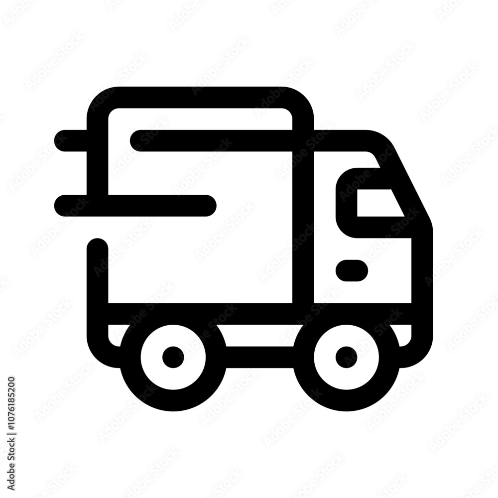 Fast Delivery Line Icon. Single icon, line vector icon Fast Delivery Line Icon. Single icon, line vector icon