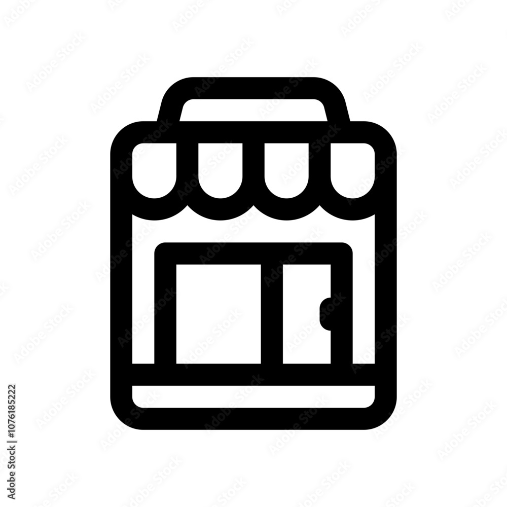 Market Line Icon. Single icon, line vector icon Market Line Icon. Single icon, line vector icon