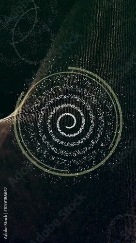 background with circles swirling dust