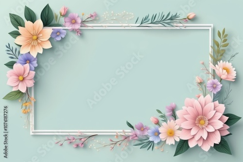 dark color flower frame, floral design, flower border