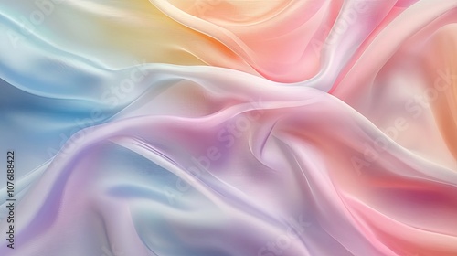 Abstract wavy fabric motion creates a smooth silk background, ideal for design effects. This fluid blend of colors offers a creative template for banners, travel covers, and artwork.