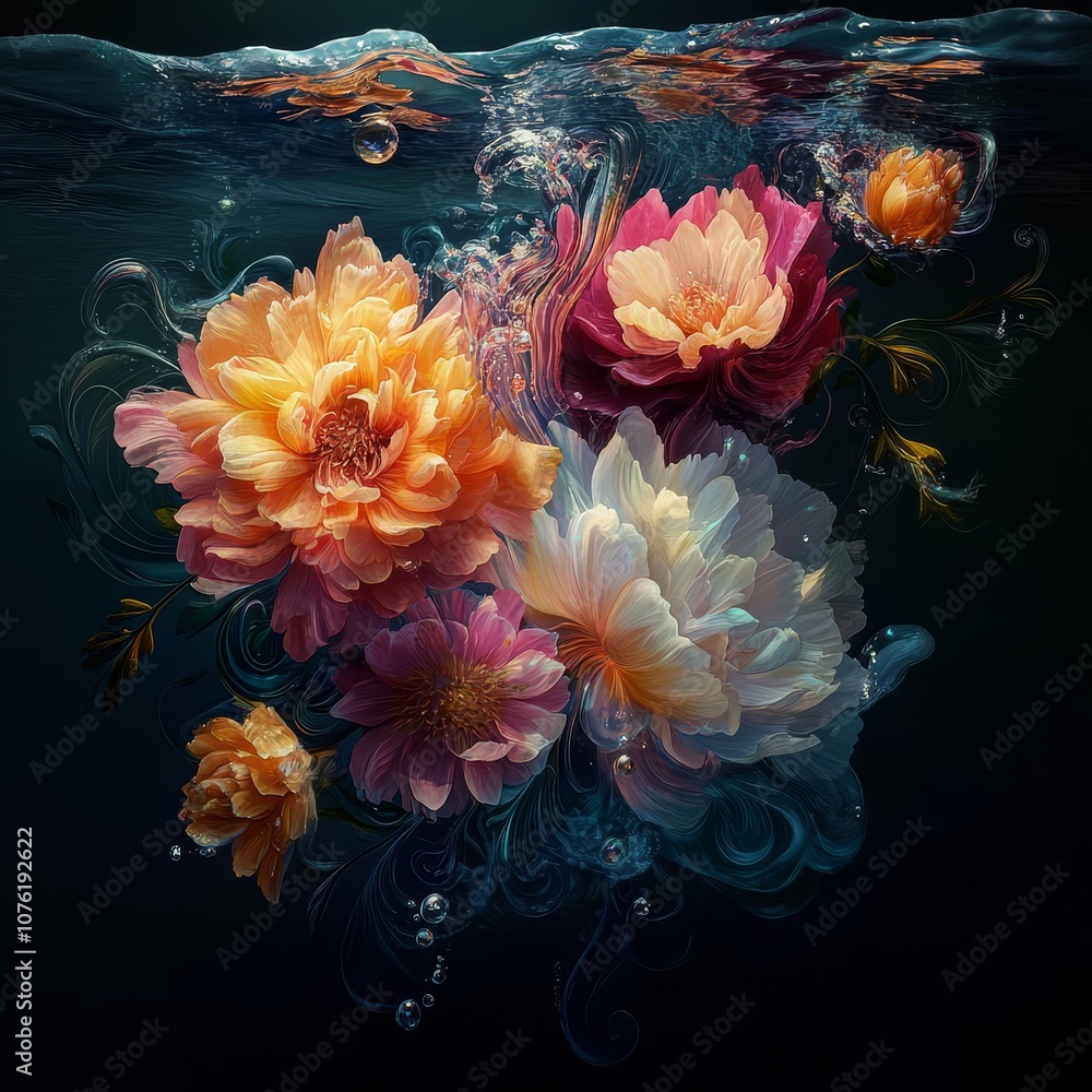 Generative AI art capturing the essence of love and nature together. Generative AI art capturing the essence of love and nature together.