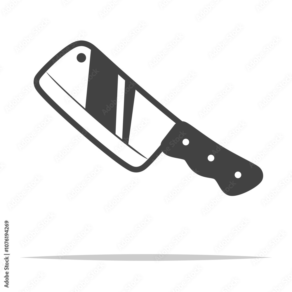 Cleaver knife outline icon transparent vector isolated Cleaver knife outline icon transparent vector isolated