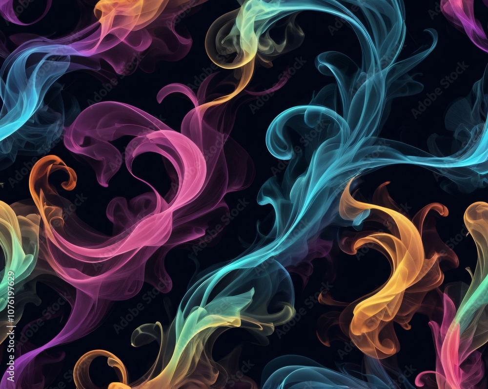 Colorful smoke clouds mixed together. Colorful smoke clouds mixed together.