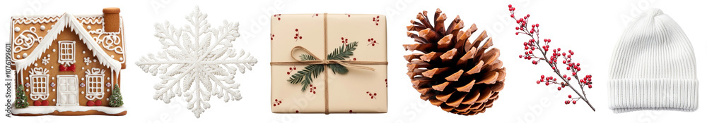 Winter decorate png cut out element set Winter decorate png cut out element set