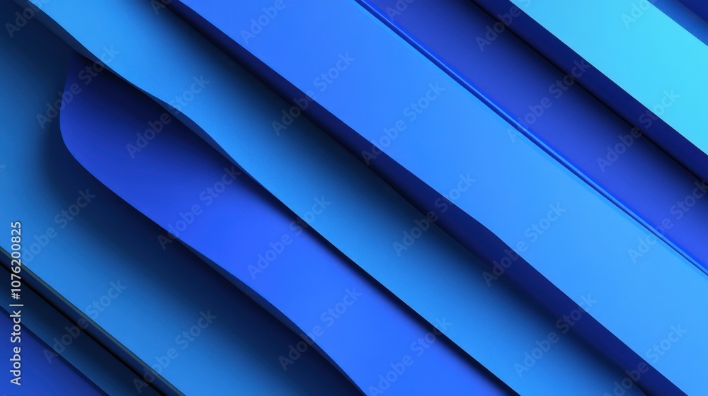 Fototapeta premium Abstract blue geometric shapes with layered textures creating a dynamic visual effect.
