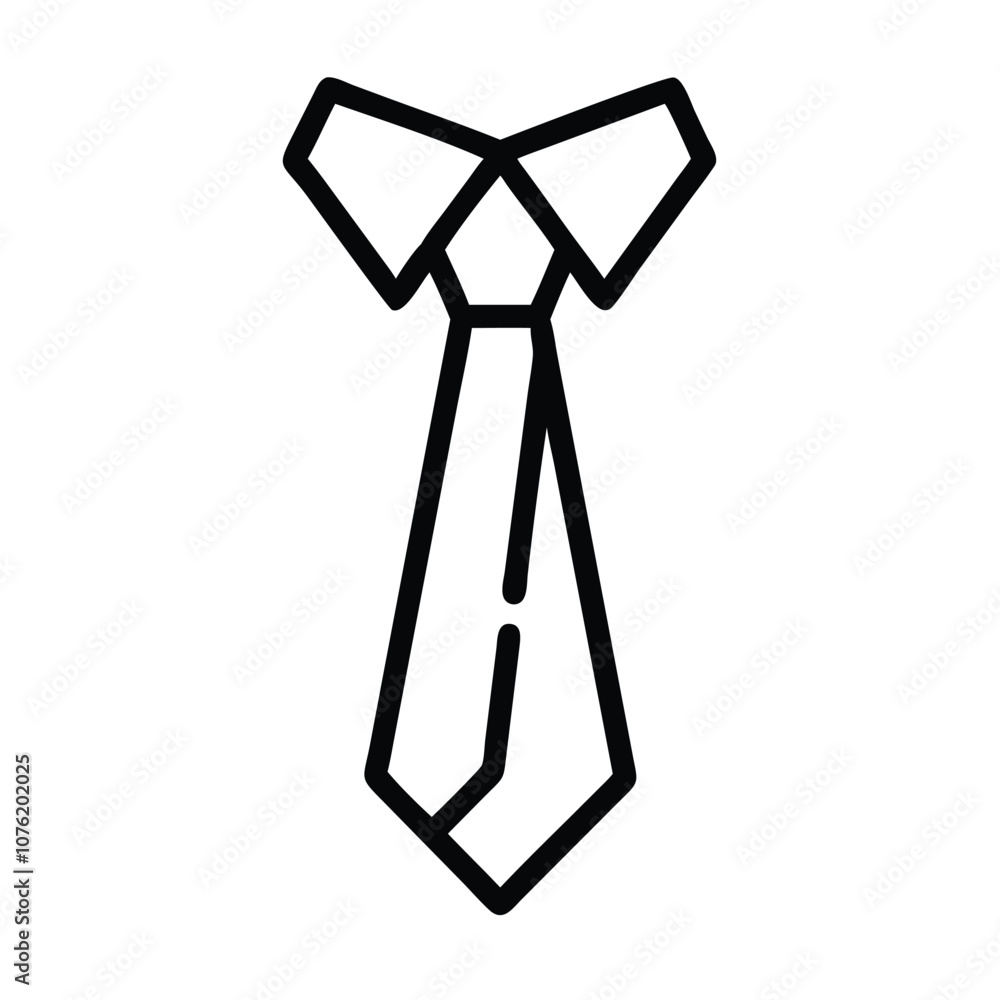 Simple necktie icon vector illustration, Minimalist black and white vector icon of a necktie, representing business attire, professionalism, and formal clothing.
Simple necktie icon vector illustration, Minimalist black and white vector icon of a necktie, representing business attire, professionalism, and formal clothing.