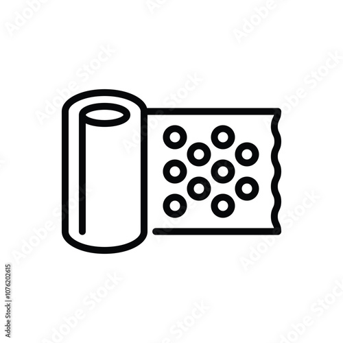 Black line icon for bandage