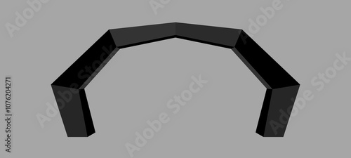 cool geometric futuristic style archway 3d illustration vector