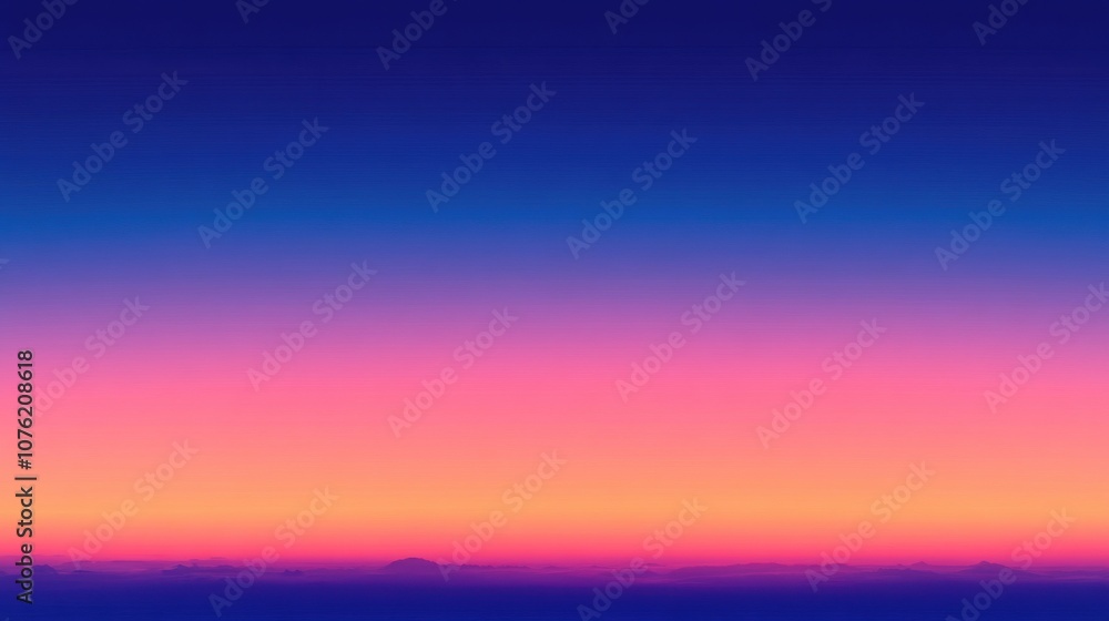 A breathtaking gradient sunset showcases vibrant hues of purple, pink, and blue, creating a serene and tranquil atmosphere. A breathtaking gradient sunset showcases vibrant hues of purple, pink, and blue, creating a serene and tranquil atmosphere.