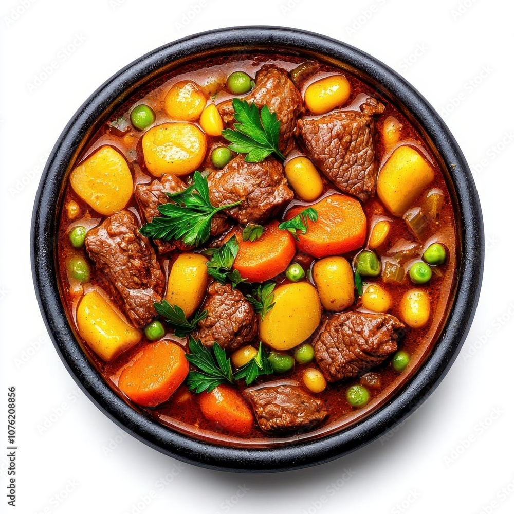 A photostock of savory beef stew with mixed vegetables, perfect for comfort food or winter themes, isolated on transparent PNG background, High Quality A photostock of savory beef stew with mixed vegetables, perfect for comfort food or winter themes, isolated on transparent PNG background, High Quality