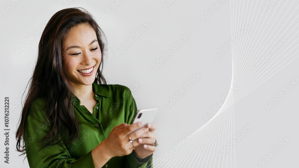 Happy woman using a mobile phone Happy woman using a mobile phone
