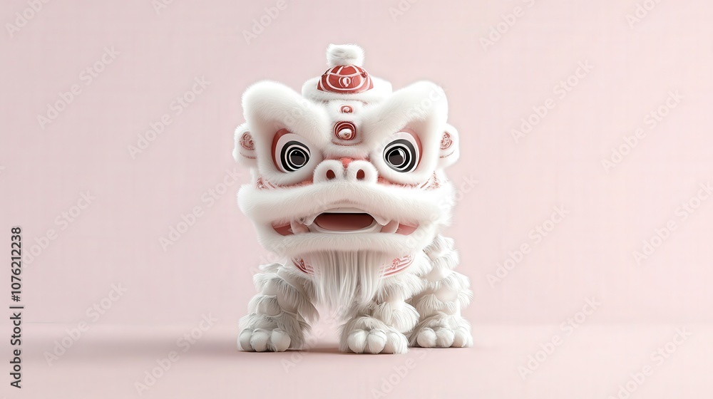 White Lion Dance Costume. White Lion Dance Costume.