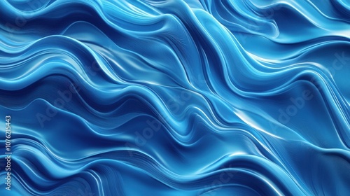 Abstract wave patterns in various shades of blue, creating a calming and fluid visual experience.