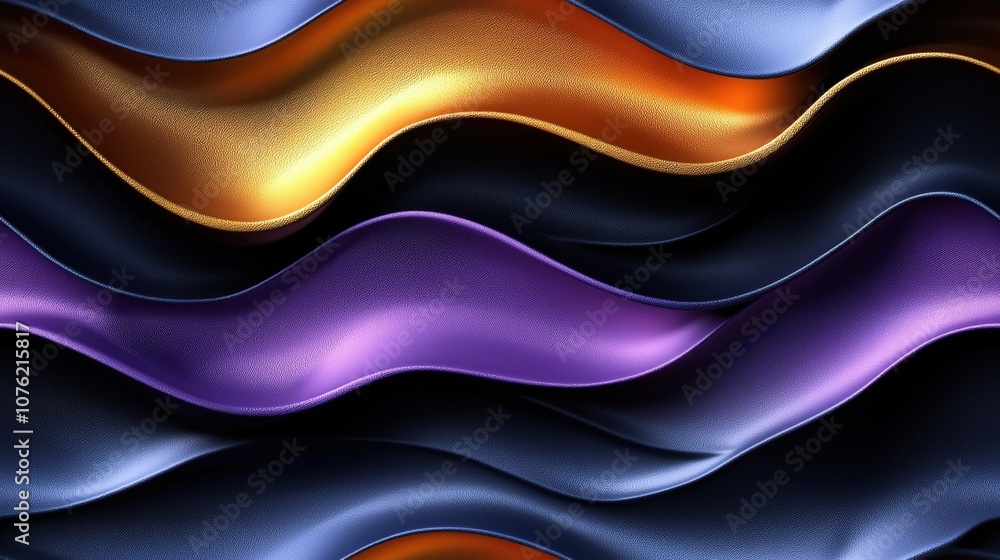 Vibrant abstract waves of colorful metallic textures in motion Vibrant abstract waves of colorful metallic textures in motion