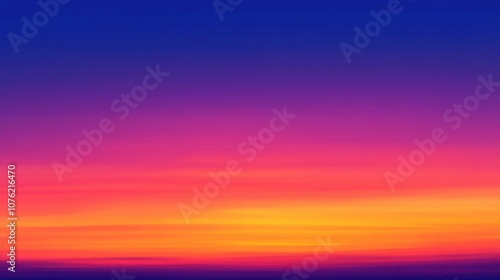 A vibrant sunset showcasing a gradient of purple, pink, and orange hues in a serene sky.