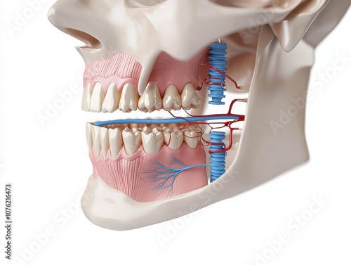 Explore the complex anatomy of the human jaw and its surrounding structures for a deeper understanding of oral biology