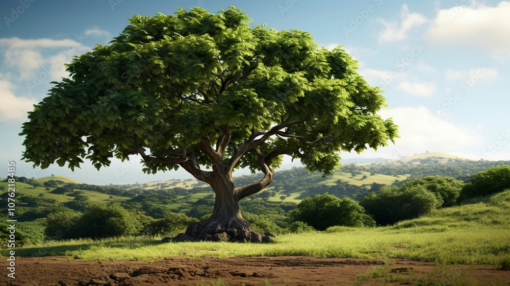 Obraz premium A photo of a macadamia tree