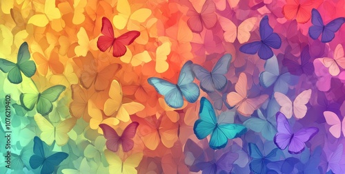 A colorful butterfly with a blue body and yellow wings