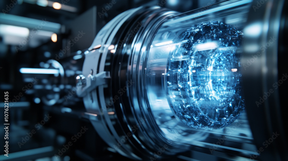 Fototapeta premium Adjusting the Magnetic Particle Machine to ensure its accuracy and efficiency.