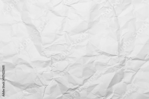 White Paper Texture background. Crumpled white paper abstract shape background with space paper recycle for text