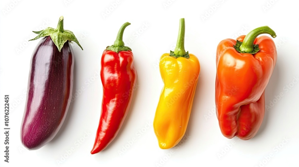 Vibrant Vegetables in Modern Arrangement Vibrant Vegetables in Modern Arrangement
