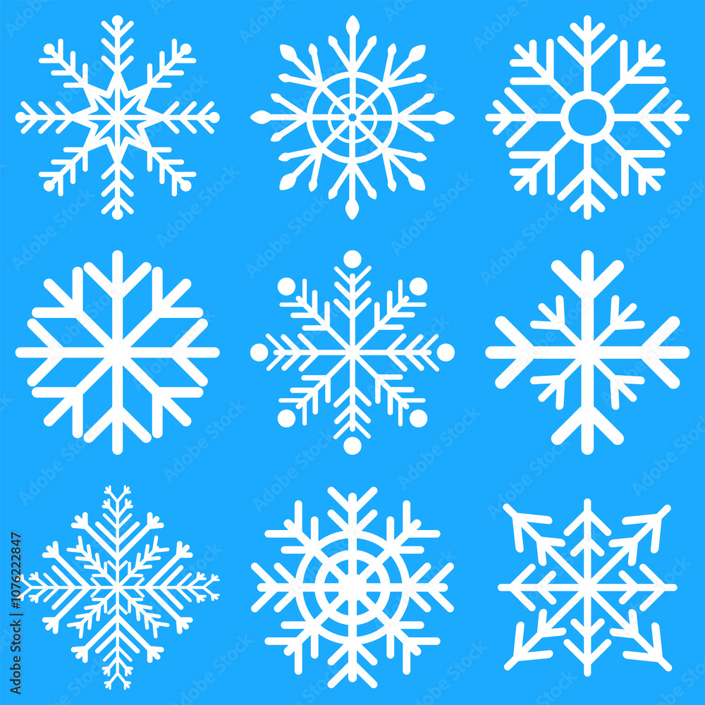 Fototapeta premium Christmas snowflakes seamless pattern for background, wallpaper, illustration,wrapped paper, wrapped gift