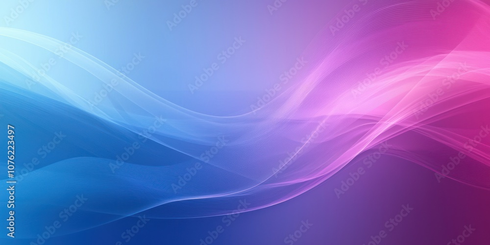 Abstract Blue and Pink Gradient Background with Smooth Wavy Lines Abstract Blue and Pink Gradient Background with Smooth Wavy Lines