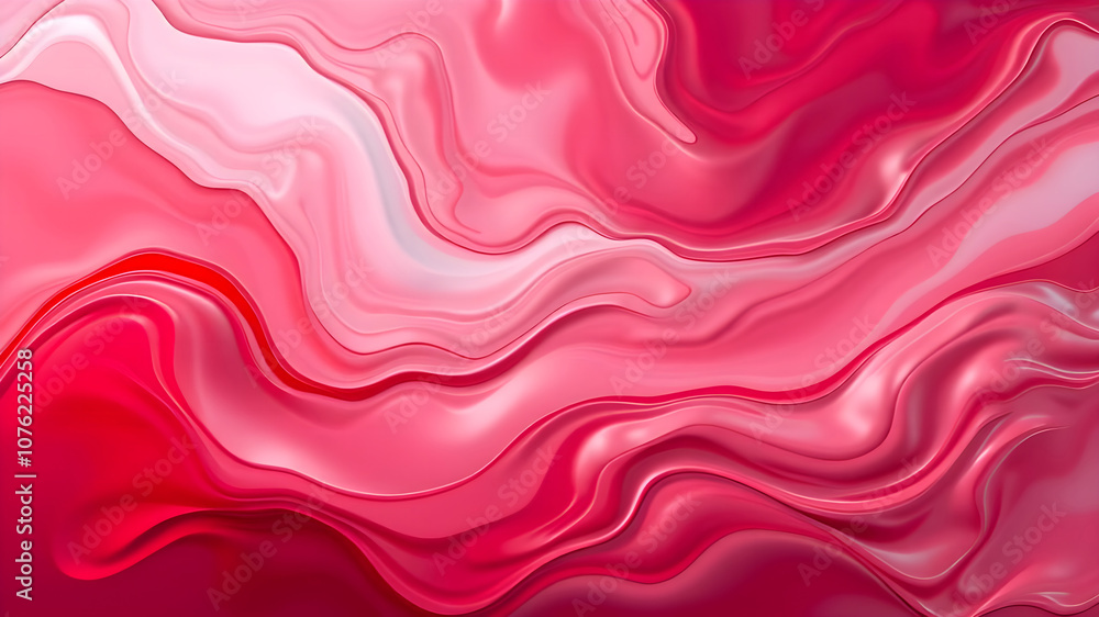 Vivid red and pink wavy pattern with fluid marble-like effects. Vivid red and pink wavy pattern with fluid marble-like effects.