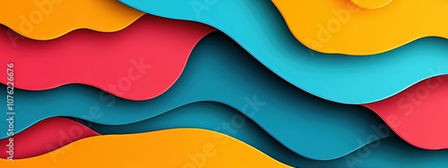 Minimalist Abstract Background with Vibrant Wave Patterns