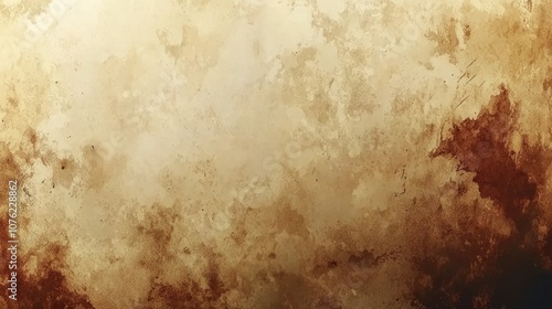 Abstract Beige and Brown Watercolor Background
