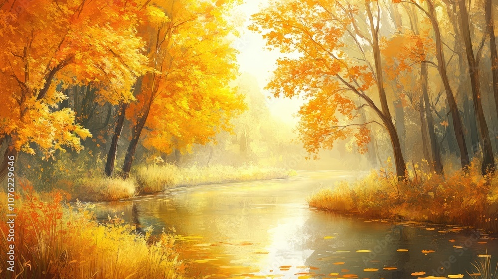 A tranquil autumn scenery captures vibrant yellow leaves set against a softly illuminated background, creating a peaceful ambiance perfect for nature lovers. Enjoy the beauty of autumn. A tranquil autumn scenery captures vibrant yellow leaves set against a softly illuminated background, creating a peaceful ambiance perfect for nature lovers. Enjoy the beauty of autumn.
