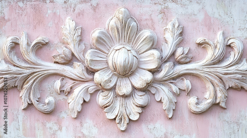 Pink and white engraved texture with a floral motif creates a captivating monument. This image of the pink and white engraved texture highlights intricate floral details, with ample copy space. Pink and white engraved texture with a floral motif creates a captivating monument. This image of the pink and white engraved texture highlights intricate floral details, with ample copy space.