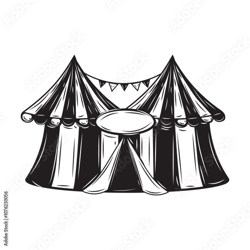 Circus Tents Hand Drawn Illustration - 05