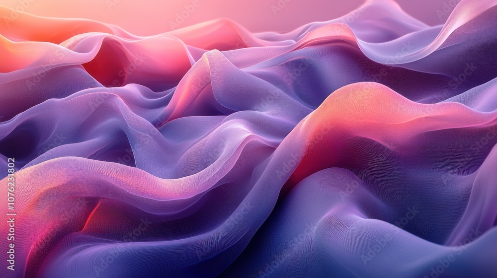 Fototapeta premium Abstract Purple and Pink Swirling Fabric Texture