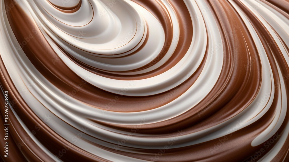 A photo of a mocha espresso swirl A photo of a mocha espresso swirl