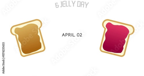 national peanut butter and jelly day motion video, ideal for national peanut butter and jelly day celebration
