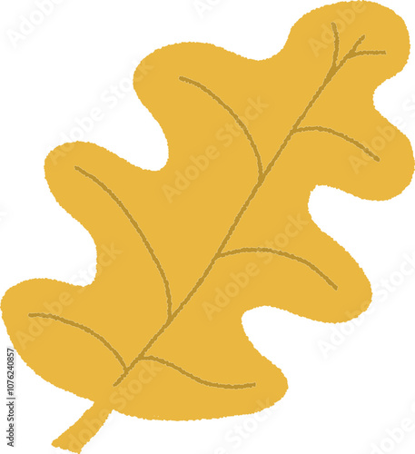 illustration of an yellow leaf