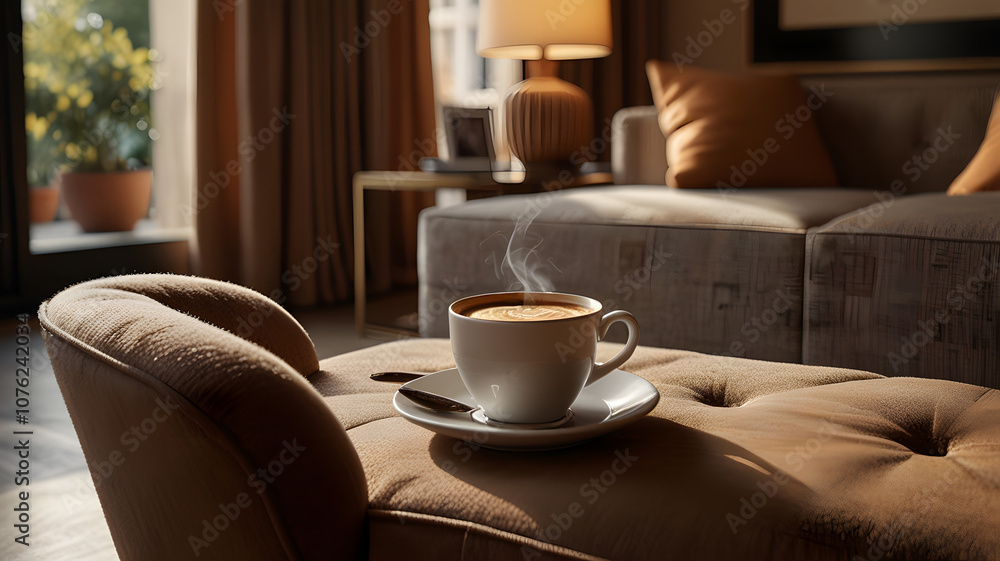 coffee on a sofa, ai generated coffee on a sofa, ai generated