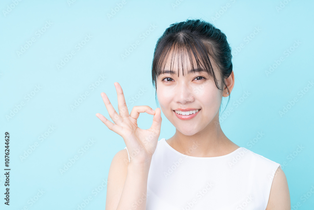 若い女性のビューティ