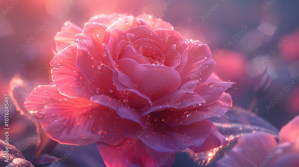 Closeup of pink roses bathed in the warm glow of the setting sun. Closeup of pink roses bathed in the warm glow of the setting sun.