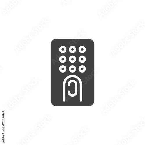 Smart lock keypad vector icon