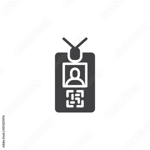 ID badge with security clearance vector icon