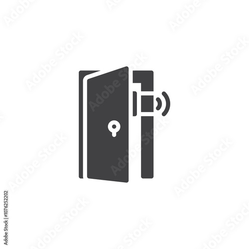 Door opening sensor vector icon