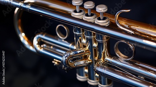 Close-up of a Shiny Trumpet