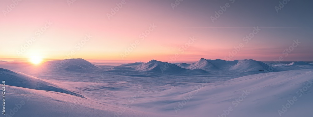 Enchanting Winter Landscape with Northern Lights Enchanting Winter Landscape with Northern Lights